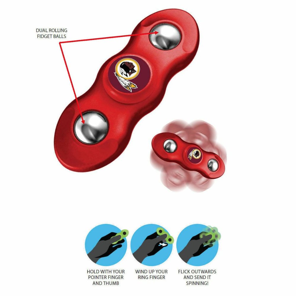 Washington Redskins 2 Prong Flik Fidget Spinner - Picture 3 of 4